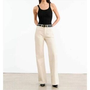 NEW NILI LOTAN florence pant in stone NWT SZ 00